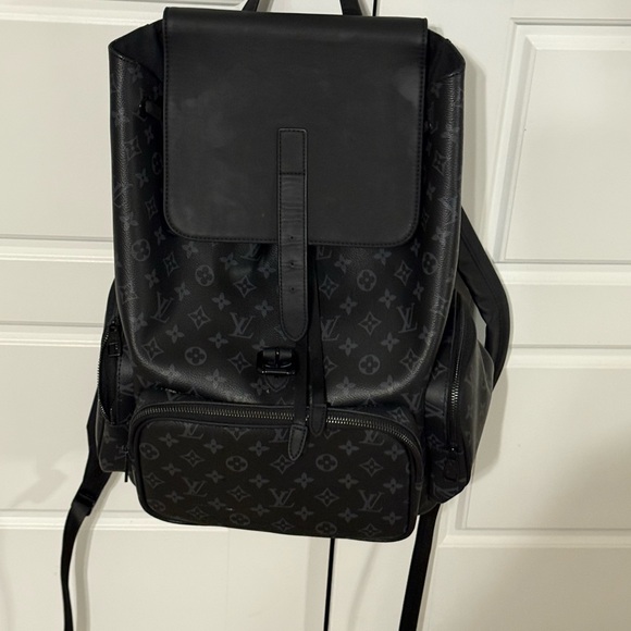 Black Monogram Backpack - Picture 1 of 2